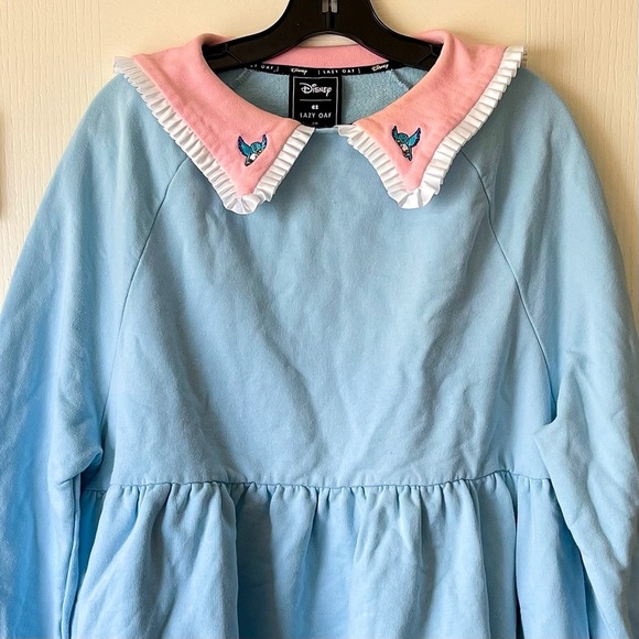 Lazy Oaf X Disney Cinderella Sweater Dress Blue Pink Long Sleeve Size Small GUC - Picture 5 of 10